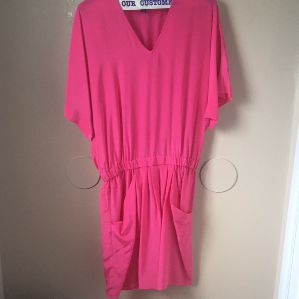 Pink silk dress